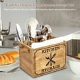 thumbnail image 6 of Yibooy Cutlery Basket Multi Purpose Cutlery Holder Wooden Napkin Holder for Living Room, 6 of 10