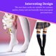 thumbnail image 5 of sweethay Medias de calcetería Calcetines largos iris Raya Pierna Calentador Muslo Alto Juego de rol Accesorios Regalos para fiesta Mascarada Type3 NO3, 5 of 6