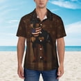 thumbnail image 5 of Miniature Pinscher Dog With Vintage American Flag Men's 3d Print Casual Button Down Shirts, Novelty Hawaiian Short Sleeves L, 5 of 8