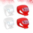 thumbnail image 2 of EeaseCA Ensemble de 4 Lampes de Sécurité en Silicone pour Vélo Cyclisme, Tête avant Arrière, Lumière de Sécurité, Accessoires de Vélo Lumineux et Étanches (2 Blancs et 2 Rouges), 2 of 7