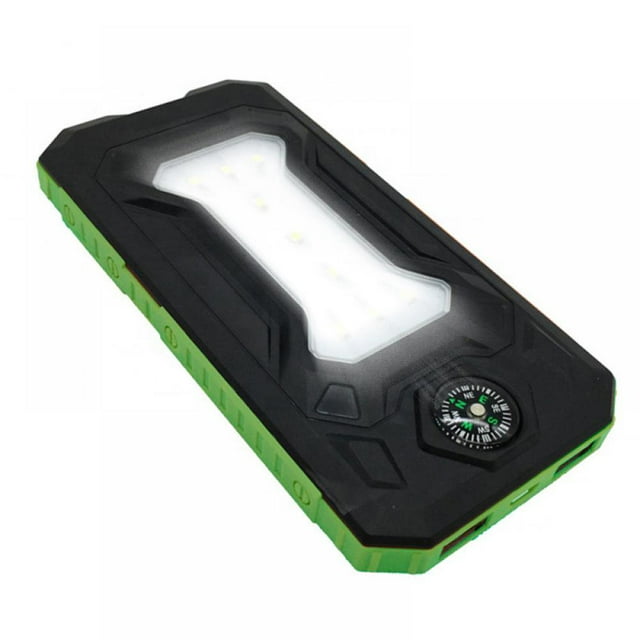 MesaSe 8000mAh Solar Power Bank Portable Charger Dual USB External Battery with LED Flashlight