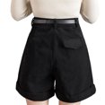thumbnail image 2 of Qarigey Pantalones cortos de verano para mujer, pantalones cortos holgados de cintura alta para banquete para niñas, ropa de calle para mujer, Type3 NO3, 2 of 6