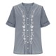 thumbnail image 4 of Camisetas de Cuello en V de Manga Corta para las Mujeres Casual Suelto Cuello Redondo Blusa de Verano Camisetas Cuello en V de las Mujeres, 4 of 7