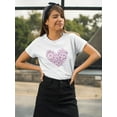 thumbnail image 2 of Cherry Blossom Flowers Heart T-Shirt Women -Image by Shutterstock, Female XX-Large, 2 of 4
