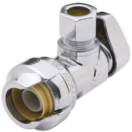 1PK SharkBite 1/2 In. SB X 1/4 In. OD Quick Connect Angle Valve