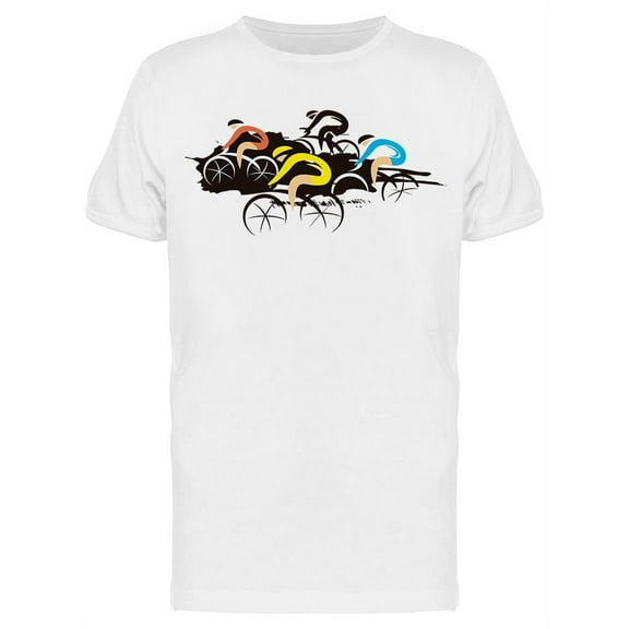 Expressive Road Cyclists T-Shirt Men -Image by Shutterstock, Male 3X-Large