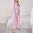 thumbnail image 3 of Balery Breast Cancer Awareness5 Pattern Pajama Sets for Women Long Sleeve 2 Piece Sleepwear Loungewear Sets Soft PJ's with Pockets Long Sleeve Comfy Pj Sets-Medium, 3 of 7