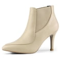 thumbnail image 1 of Unique Bargains Women's Pointed Toe Stiletto Heel Chelsea Boots, 1 of 7