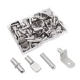 thumbnail image 4 of 104 Piezas Soportes Estantes Níquel Piezas Surtidas Pernos Estante Kit Multifuncional Acero Adecuado para Armario Estantería Muebles Vitrina Despensa plata, 4 of 8