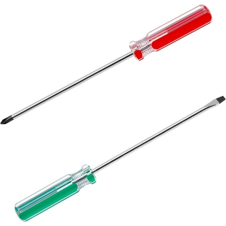 

MAYUJIAASE 2 PCS Magnetic Screwdriver Set Magnetic 5mm Phillips and Flat Head Tips Screwdriver with 8\u201d Steel Shaft for Repair Home Improvement A23-1512