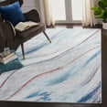 thumbnail image 2 of SAFAVIEH Phoenix Dawson Abstract Area Rug, Ivory/Blue, 4'5" x 6'5", 2 of 7
