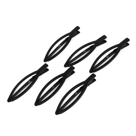 Solid Crocodile Pattern 6pcs Metal Leaves Style Hairdressing Crocodile Shape Alligator Pattern Hair Clip Hairpin ()