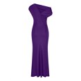 thumbnail image 5 of Njagoc3 Womens One - Shoulder Maxi Dress, Elegant Formal Gown, Wedding Reception & Banquet Wear, 5 of 5