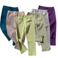 thumbnail image 2 of LYMAYTER Baby Girls Leggings Pants Toddler Elastic Waist Stretch Trousers Kids Solid Color Bottoms Pants for 6 Months-10 Years, 2 of 8