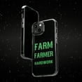 thumbnail image 6 of DistinctInk Clear Hybrid Case for Apple iPhone 15 Pro (6.1" Screen) - Hard Work & Character Make the Farmer - Tempered Glass Back, 6 of 9