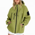 thumbnail image 5 of Towmus Womens Rain Jacket With Hood Lightweight with Hood Waterproof Raincoats Lightweight Solid Color Outdoor Trench Coat, 5 of 5