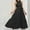 Black, variant on XWSHYW Plus Size Womens Clothes Sexy Sleeveless Loose Fit Beach Mid-Length Dress Fashion Solid Color Crew Neck Holiday Party Dresses