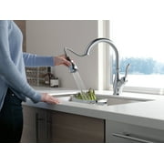 Delta Leland Single Handle Pull-Down Kitchen Faucet in Arctic Stainless 9178-AR-DST