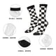 thumbnail image 5 of Balery Black and White Checkerboard Calcetas Largas con Estampado para Hombre y Mujer – Suaves y Transpirables, Talla Única (US 5-11), 5 of 6