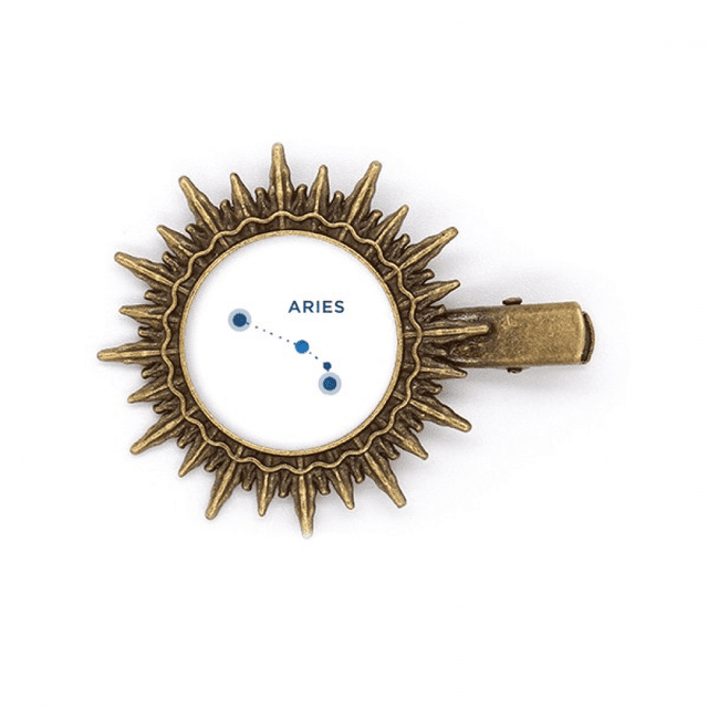 Aries Constellation Sign Zodiac Hairpin Sun Headwear Retro Metal Clips Pin