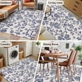 thumbnail image 5 of 3'x5' Area Rugs, Blue Floral Leaf Indoor Outdoor Area Rug for Living Room Bedroom, Retro Farmhouse Plant Tree Branch Washable Bathroom Rugs Kitchen Floor Carpet Mats Home Decor Aesthetic, 5 of 8