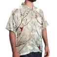 thumbnail image 2 of Tree Men's Short Sleeve Hawaiian Poplin Shirt - Casual Printed Button Down Summer Beach Shirt for Men, 2 of 6