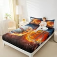thumbnail image 4 of jejeloiu Baseball Basketball Queen Sheet Sets,Sports Theme Flat Sheet,Boys Ball Games Queen Fitted Sheet,Luxury Bedroom Decor,4 Pieces, 4 of 7