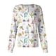 thumbnail image 2 of Chaqueta de uniforme de enfermera de spa con puntadas de primavera y otoño, con estampado de dinosaurio bonito, chaqueta de manga larga para mujer, uniforme de enfermera para clínica, 2 of 5