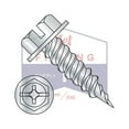 thumbnail image 3 of #10 x 1 1/4" Self-Piercing Screws | Combo (Slot | Phil) | Hex Washers Head (1/4" AF) | Steel | Zinc (Quantity: 3000), 3 of 3