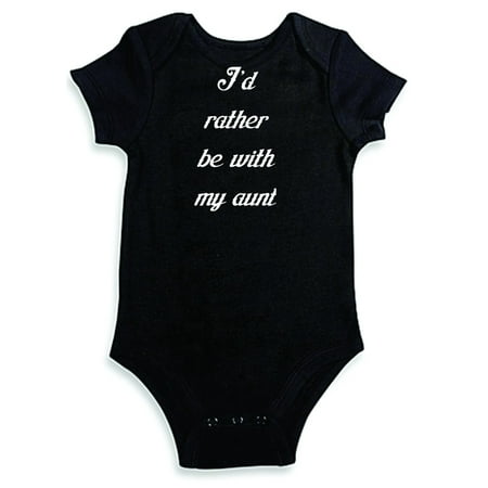 

Id Rater Be With Cute Baby Onesie - Black Shortsleeve & Sizes from 0-24 months