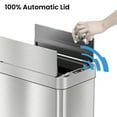thumbnail image 3 of iTouchless 18 gal Wings Open Lid Sensor Garbage Can with AbsorbX Odor Filter & PetGuard, 68 Liter Automatic Stainless Steel Kitchen Garbage Bin for Under the Counter & Tight Space, 3 of 7