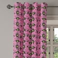 thumbnail image 3 of Ambesonne Garden Art Grommet Curtain, Roses and Gerbera, 50" x 54", Pink Pale Green, 3 of 6