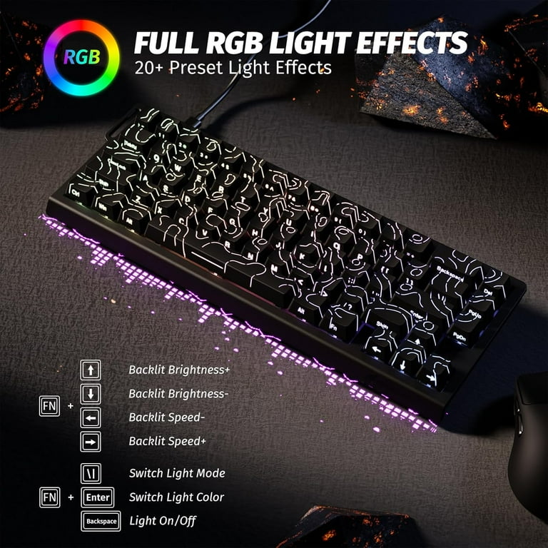ATTACK SHARK X68 HE Rapid Trigger Keyboard Magnetic Switch, 60