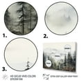 thumbnail image 3 of Designart "Misty Mountain Pinescape II" Floral Floater Framed Wall Art Living Room, 3 of 7