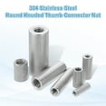 thumbnail image 3 of M12 4 Pack 304 Stainless Steel Round Knurled Connector Nuts,0.63"OD x 0.59"H, 3 of 6