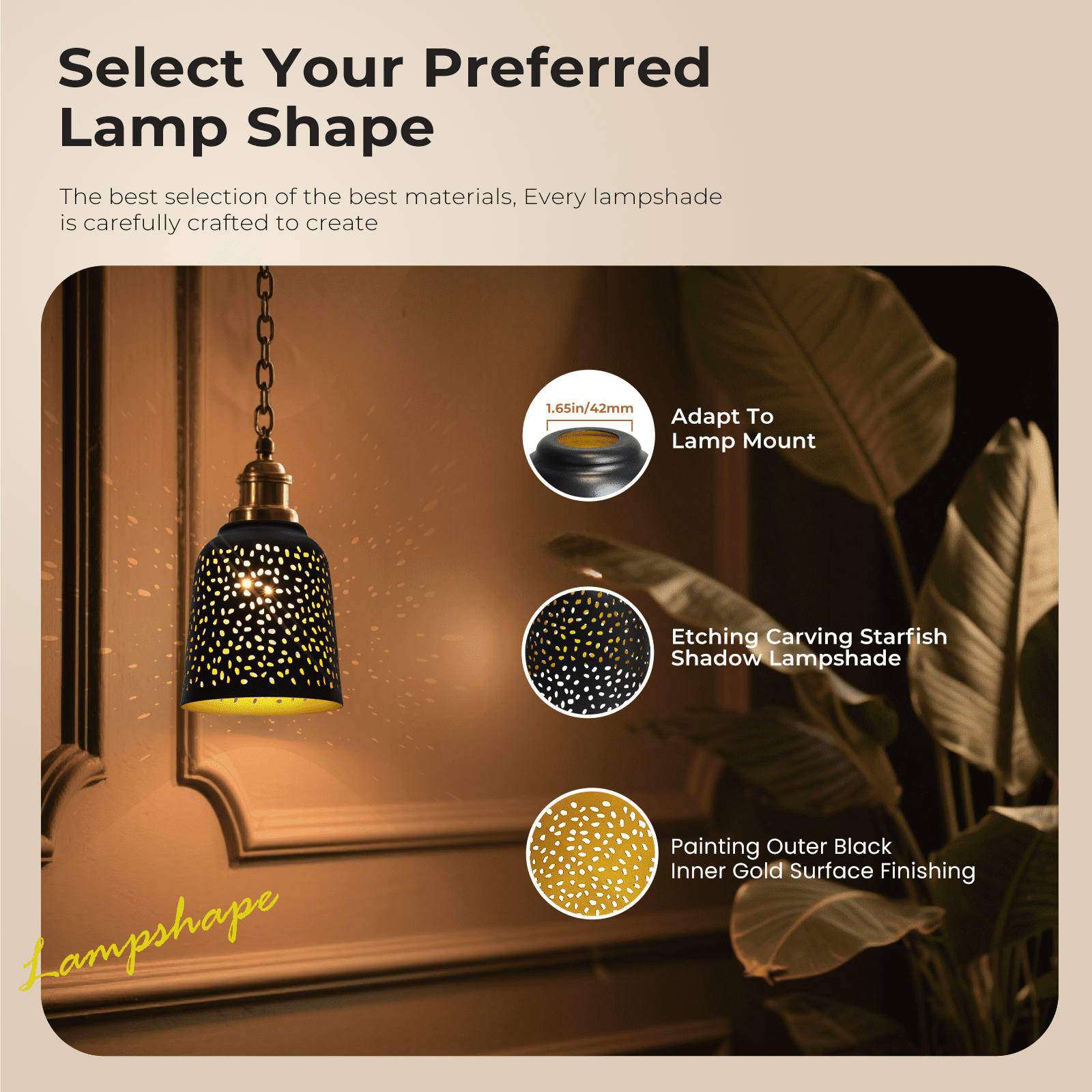 4-Pack Metal Ceiling Fan Light Covers Shade with 1-5/8" Fitter,  AEELLEEA Bell Lamp Shaped Cover for Chandelier Ceiling Fan Light Cover