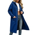thumbnail image 6 of HappyYEE Midlength Hoodie Jackets for Women, Casual Hooded Drawstring Zipper Sweatshirt Coat, Long Sleeve Loose Outer Tops with Pockets, 6 of 8