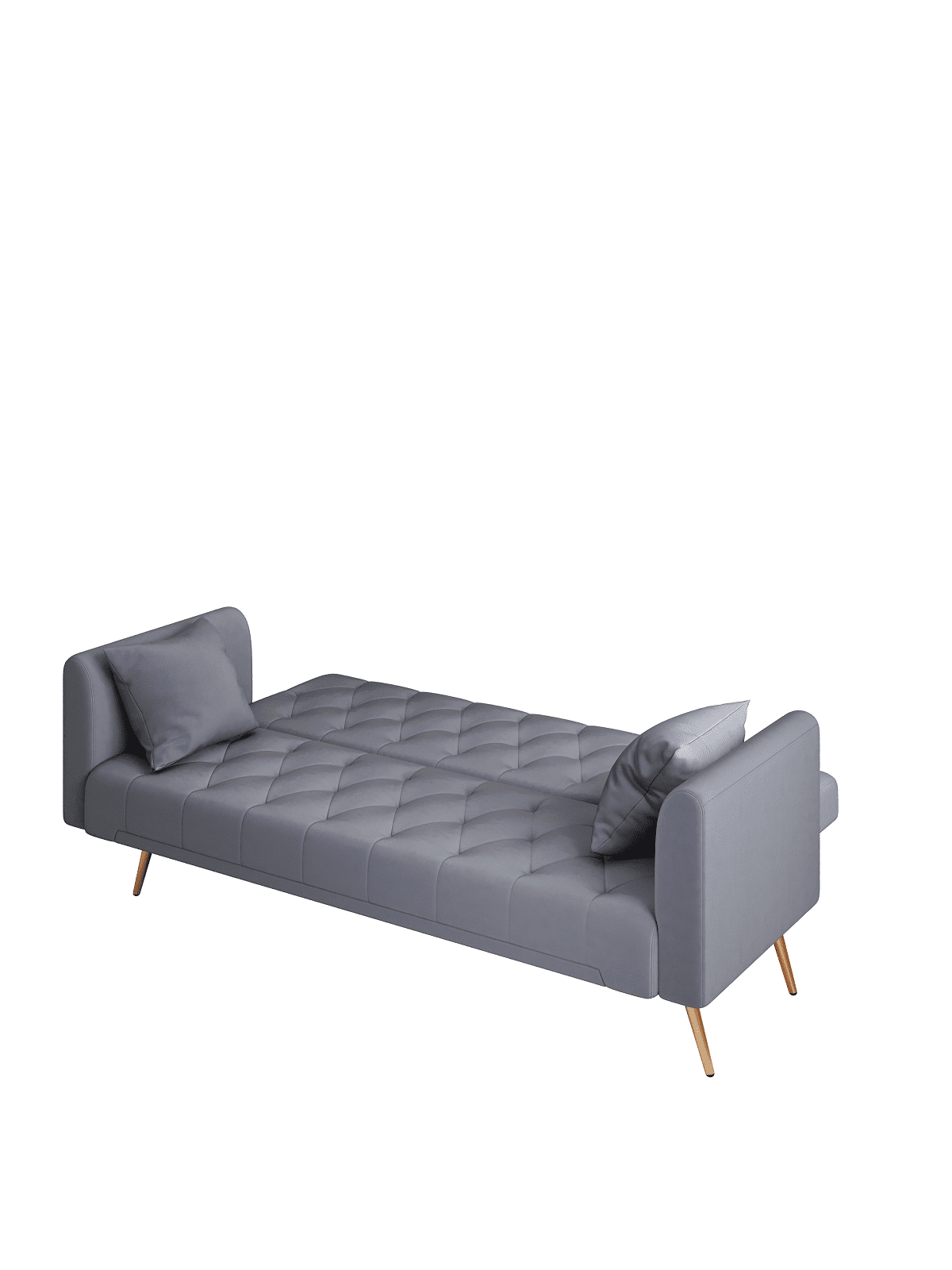 71" Convertible Loveseat Sofa, American Retro Gray Velvet, Ideal for Small Living Rooms, Bedrooms and Offices