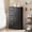Black, variant on DRNANLIT Metal Vertical File Cabinet with 4 Lockable Drawers and Side Storage Wardrobe, Steel Filing Locker for Office, Home, Bedroom, School - White