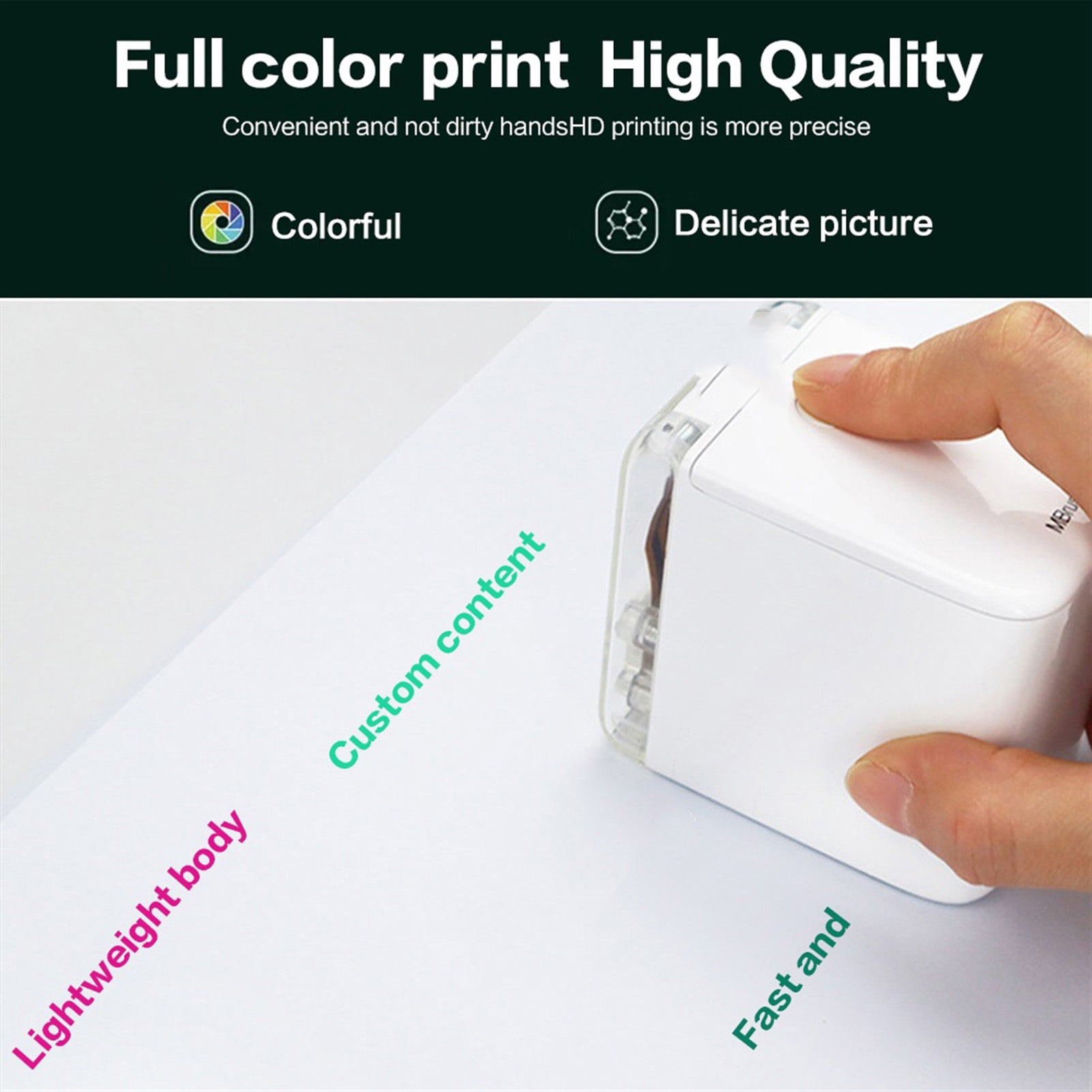 Handheld Printer Portable Full Color Printing Portable Handheld Inkjet For All Material Mini Inkjet For Customized Code ,Easy to Use