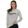thumbnail image 4 of Free Hugs for Cats Crazy Kitty Lady Long Sleeve TShirt Men Women Brisco Brands S, 4 of 6