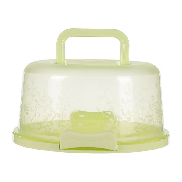sweethay Caja de almacenamiento para tartas, cajas de postres, aperitivos de forma redonda, tarta de huevo, magdalenas, caja de embalaje de Herramientas y accesorios para hornear Verde