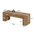thumbnail image 7 of Tribesigns 47.24" Dining Bench Set of 2, Engineered Wood Kitchen Bench with Heavy-Duty Legs, Rustic Seating for Dining Room, Kitchen or Café, Easy Assembly, 7 of 7