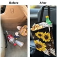 thumbnail image 6 of Yuyamidu Brown Cow Print Car Trash Bag Accessories Sunflower Auto Garbage Bag for Car Van Truck Trash Container Storage Bag Hanging Car Waste Bag Holder, 6 of 7