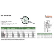 Insize 2307-1 0-1 in. Dial Indicator - Chrome