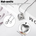 thumbnail image 4 of Heart Urn Necklace, Cremation Heart Urn Necklace Ashes Jewelry for Women Men, Keepsake Pendant Memorial Locket Ash Holder, Cremation Jewelry Heart Horn Urn Necklaces for Ashes (Silver), 4 of 8