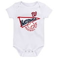 thumbnail image 3 of Infant Navy/White/Heather Gray Washington Nationals Biggest Little Fan 3-Pack Bodysuit Set, 3 of 4