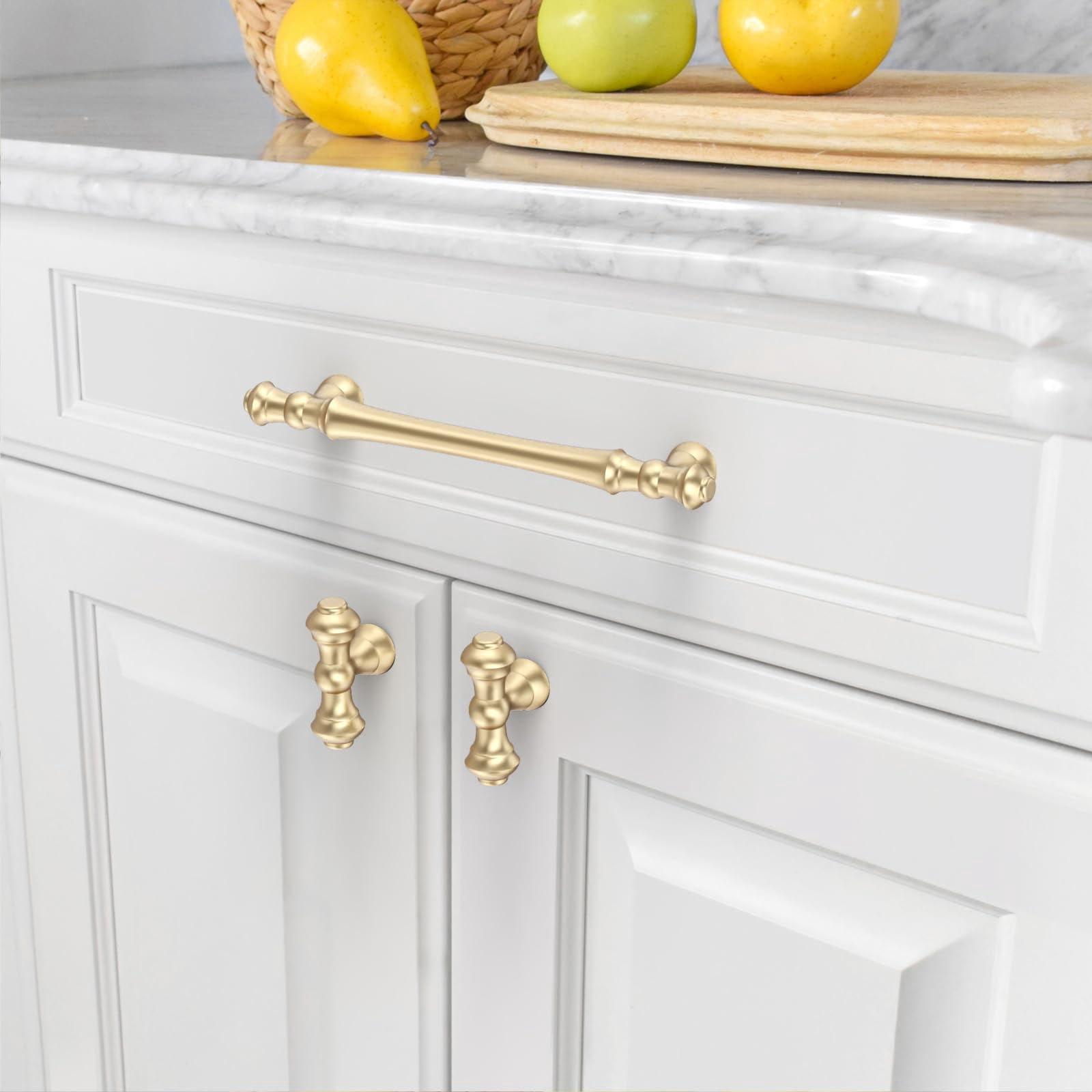 10 Pack Brushed Brass Cabinet Pulls Gold Kitchen Cabinet Handles Hardware For Cupboard Drawer Doors Bathroom Furniture