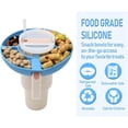 thumbnail image 2 of Snack Bowl Compatible with Stanley Cup 40 oz, Silicone Reusable Snack Tray, Snack Tray With 4 Compartments Fits Stanley Cup, Anti-Spill Snack Bowl(Blue), 2 of 8