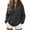 Dark Gray, variant on Women's Sweatshirt Long Sleeve Oversized Shirts Tunic Fall Casual Lightweight Zip up Tops with Pockets ,Size S-3XL